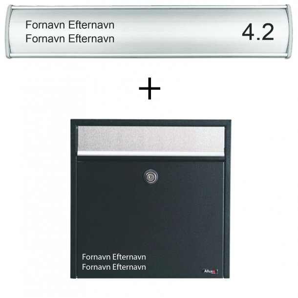 Lrkevej 12 &amp; 14 - Navneskilte indlg st til Drskilt &amp; Postkasse