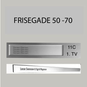 FRISEGADE 50-70   -   Navneskilt til d�r & Postkasse